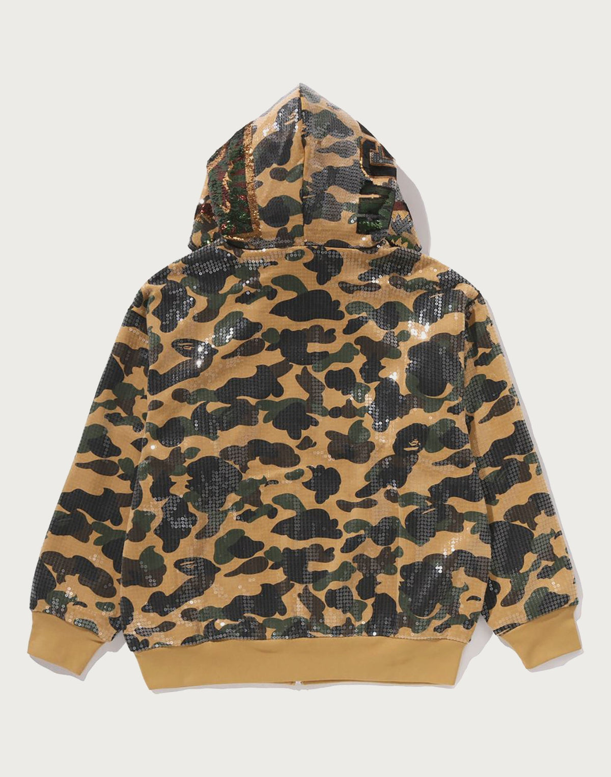 1ST CAMO SEQUIN SHARK RELAXED FIT FULL ZIP HOODIE MENS
