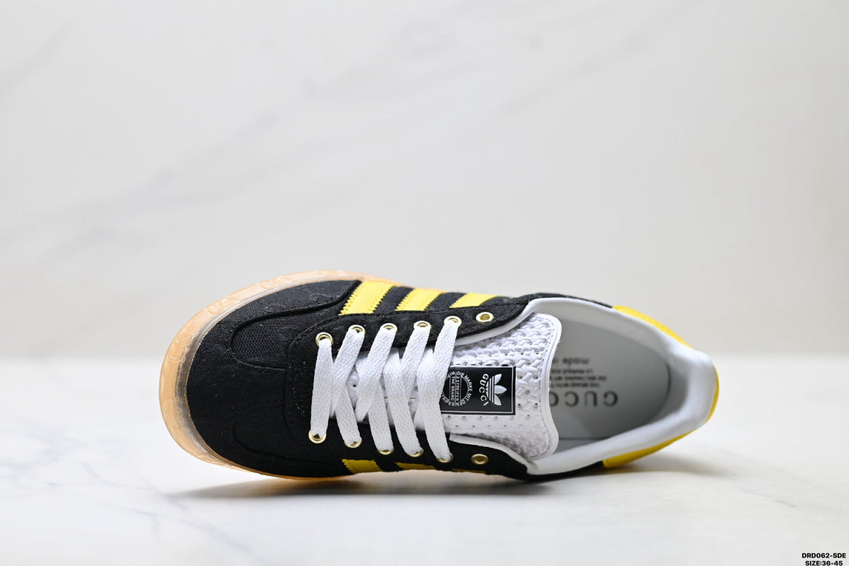 adidas x Gucci Gazelle Black Yellow Sneakers
