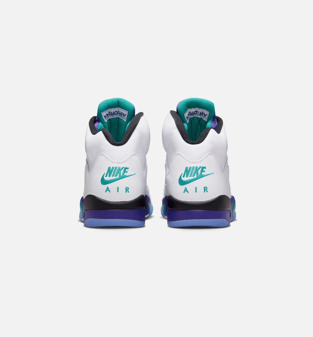 Air Jordan 5 Retro Grape Men's Lifestyle Shoes - White / New Emerald / Grape Ice / Black