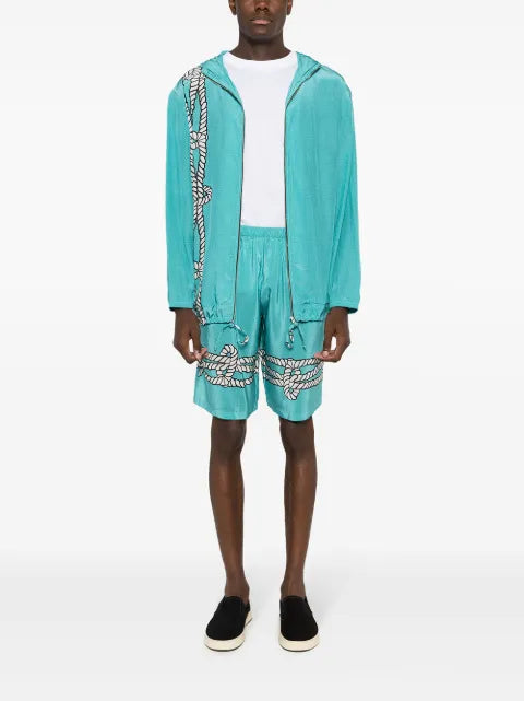 Amir Slama silk jacket with a graphic print