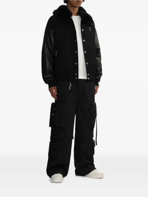 A BATHING APE® bomber jacket with collar trim