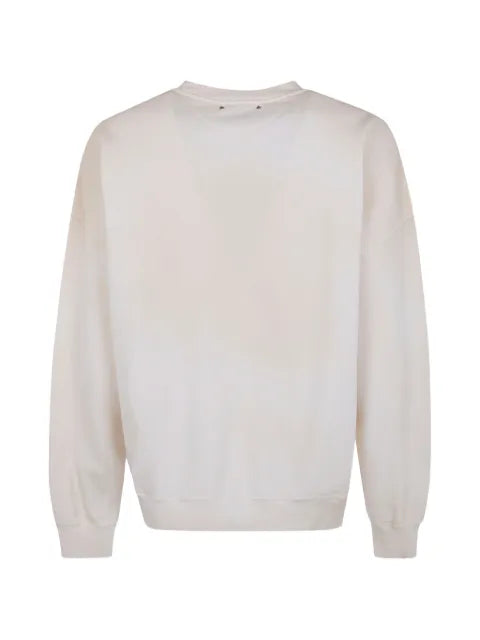 Golden Goose star unisex cotton sweatshirt in vintage white with VCE embroidered patches