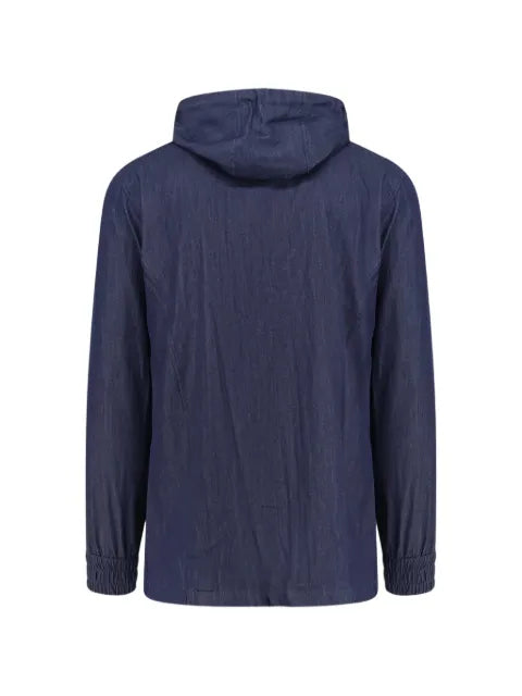 Kiton zip-up drawstring lightweight jacket
