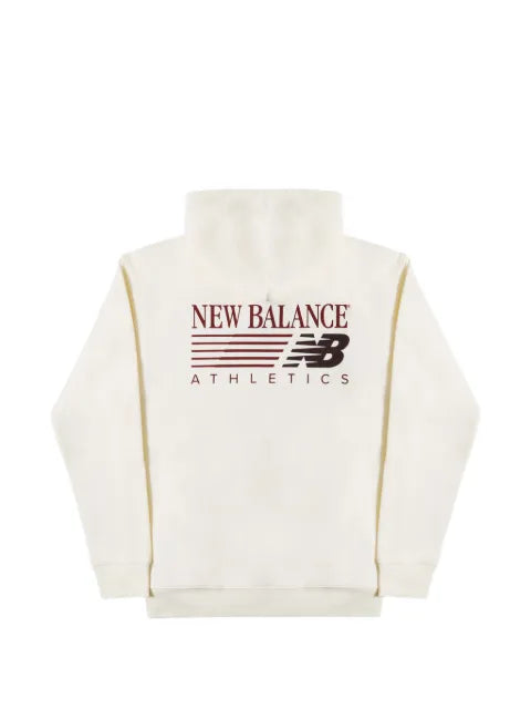 New Balance logo-print fleece hoodie