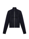 TOM FORD suede front merino full zip CARDIGAN