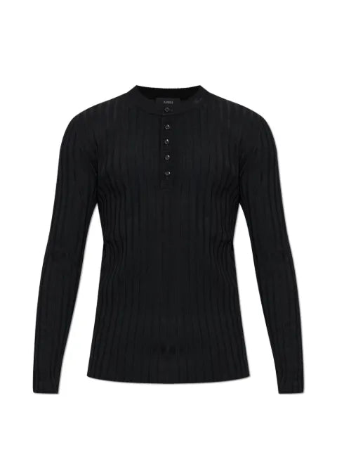 AMIRI script knit Henley