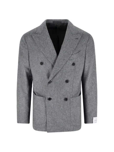 Caruso double-breasted wool jacket