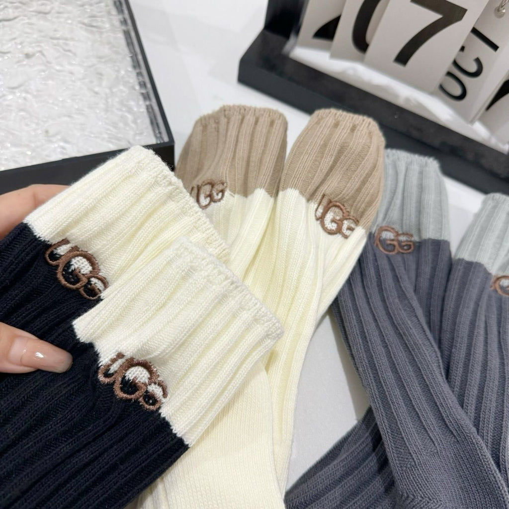 UGG Cotton Ribbed Crew Sock Set