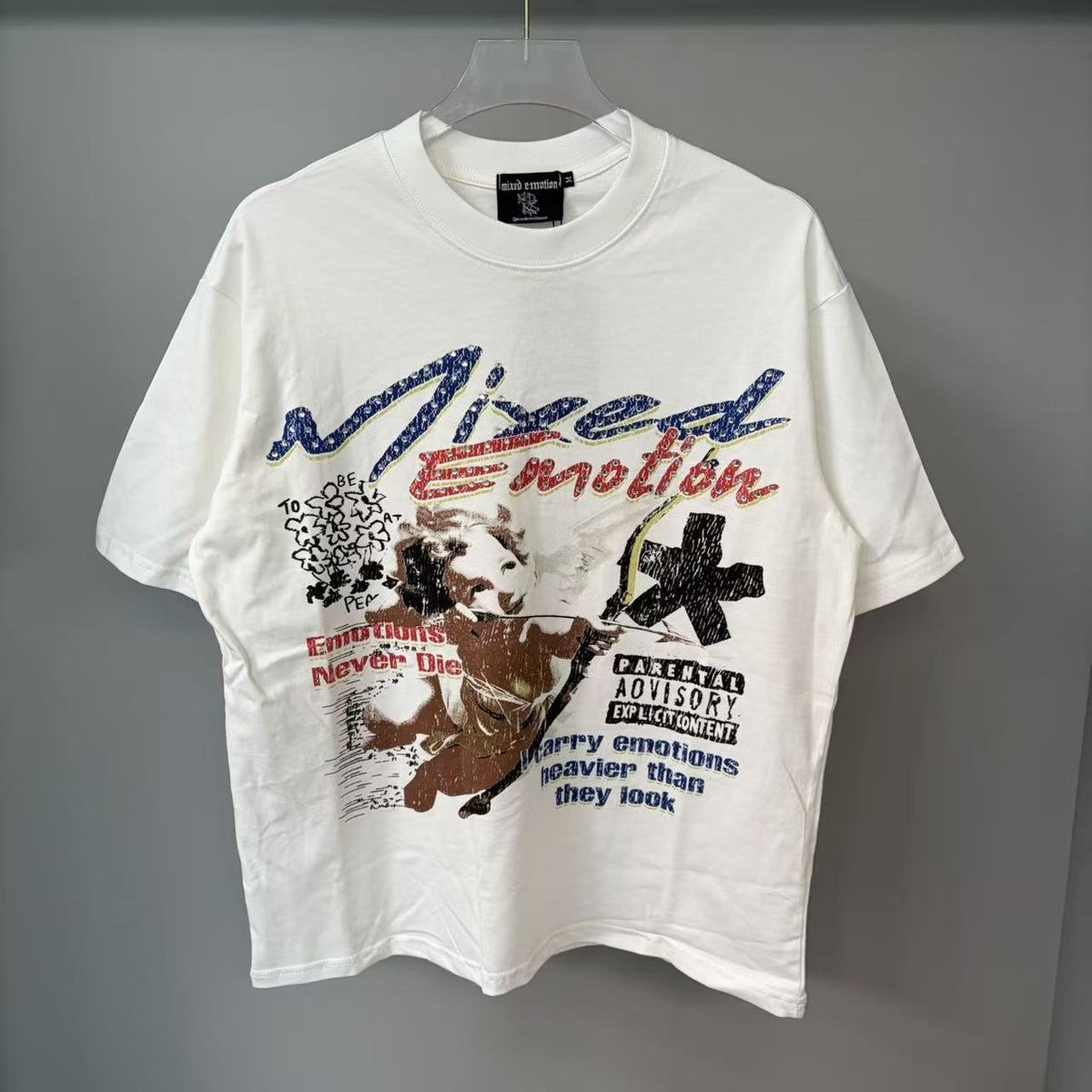 MIXED EMOTION Emotions Collage Graphic T-Shirt