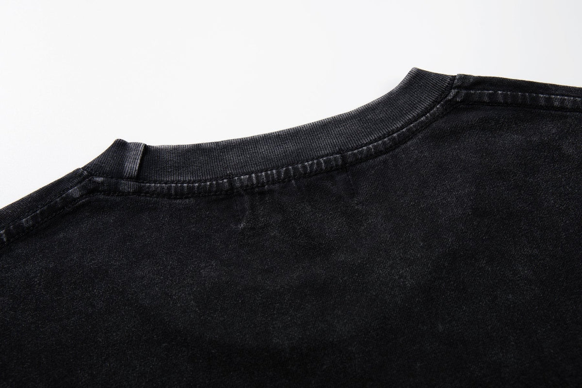 MAJESTIK Racing Graphic Washed Black T-Shirt