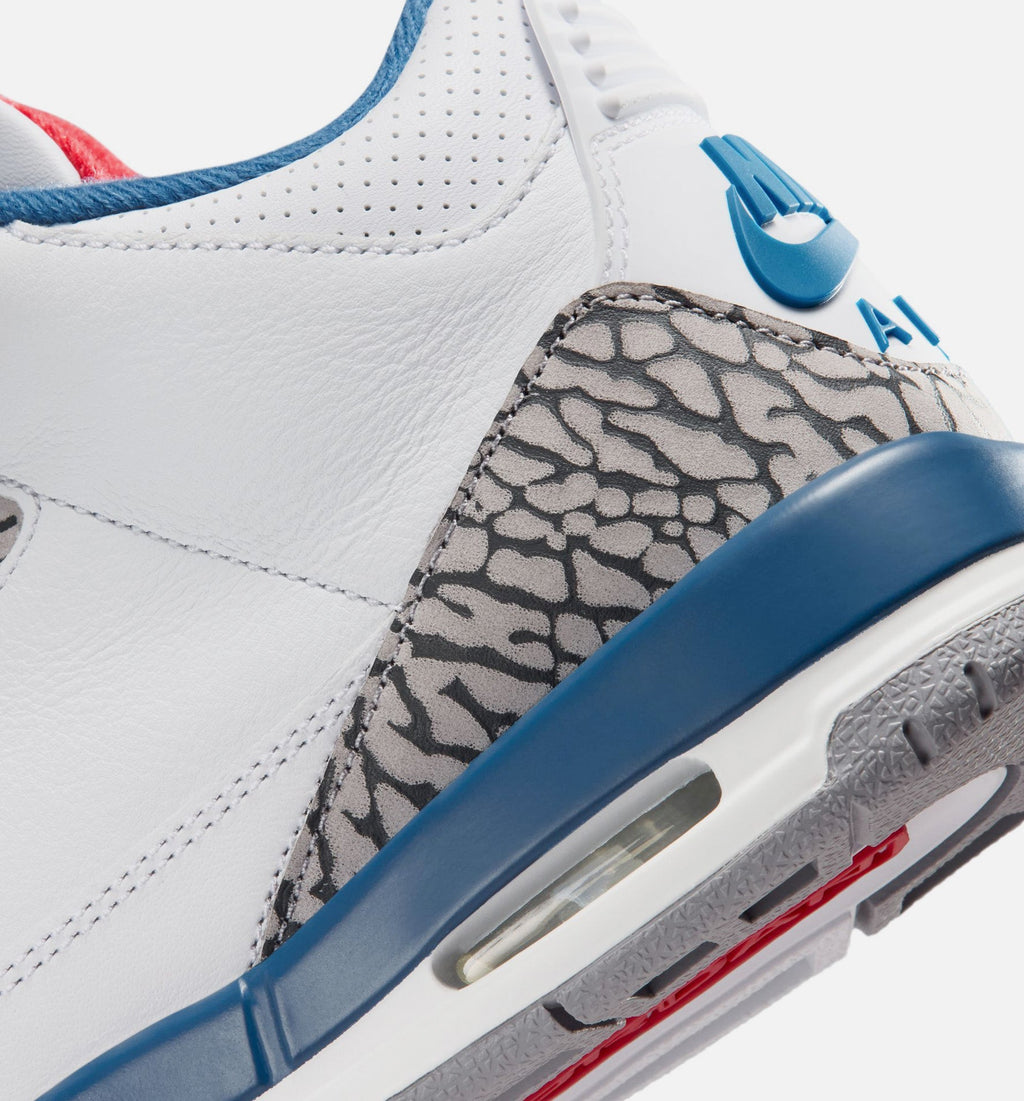 Air Jordan 3 Retro OG True Blue | Grade School Lifestyle Shoe | White/Fire Red/True Blue