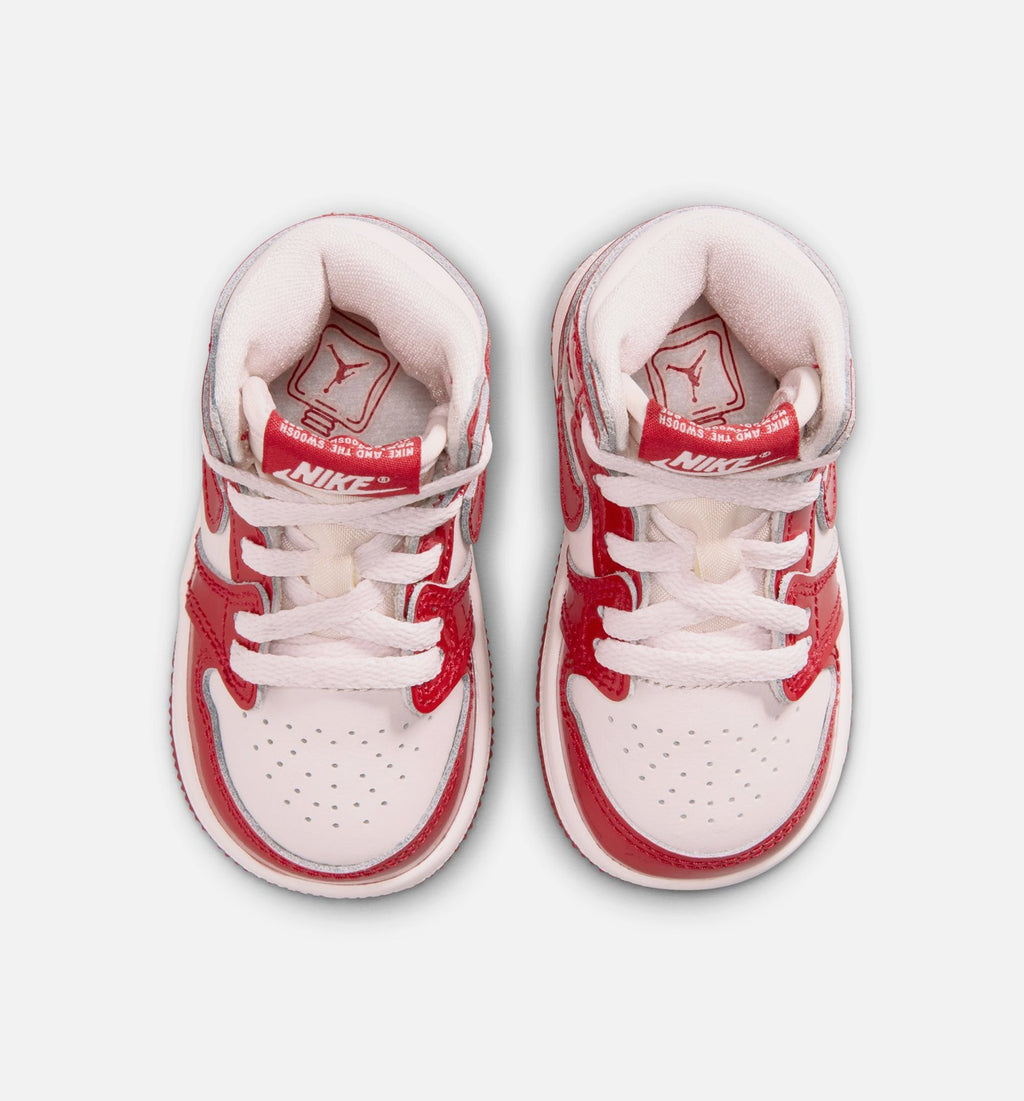 Air Jordan 1 Retro High OG 'Nails and Grails' - Infant/Toddler Lifestyle Sneaker (University Red/Metallic Silver)