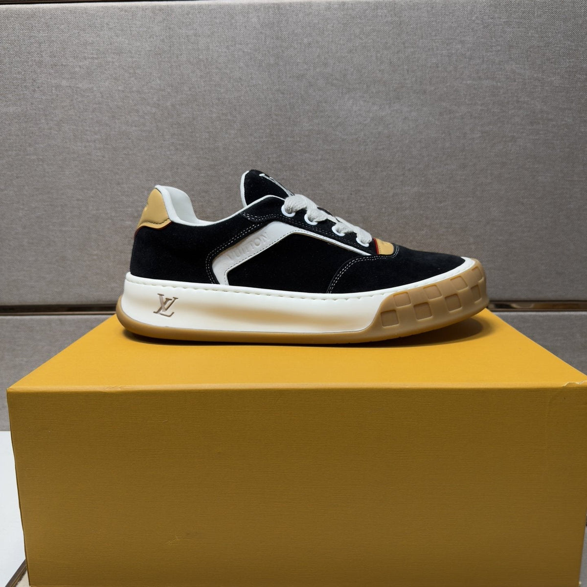 Louis Vuitton Men's Black & White Low-Top Sneakers