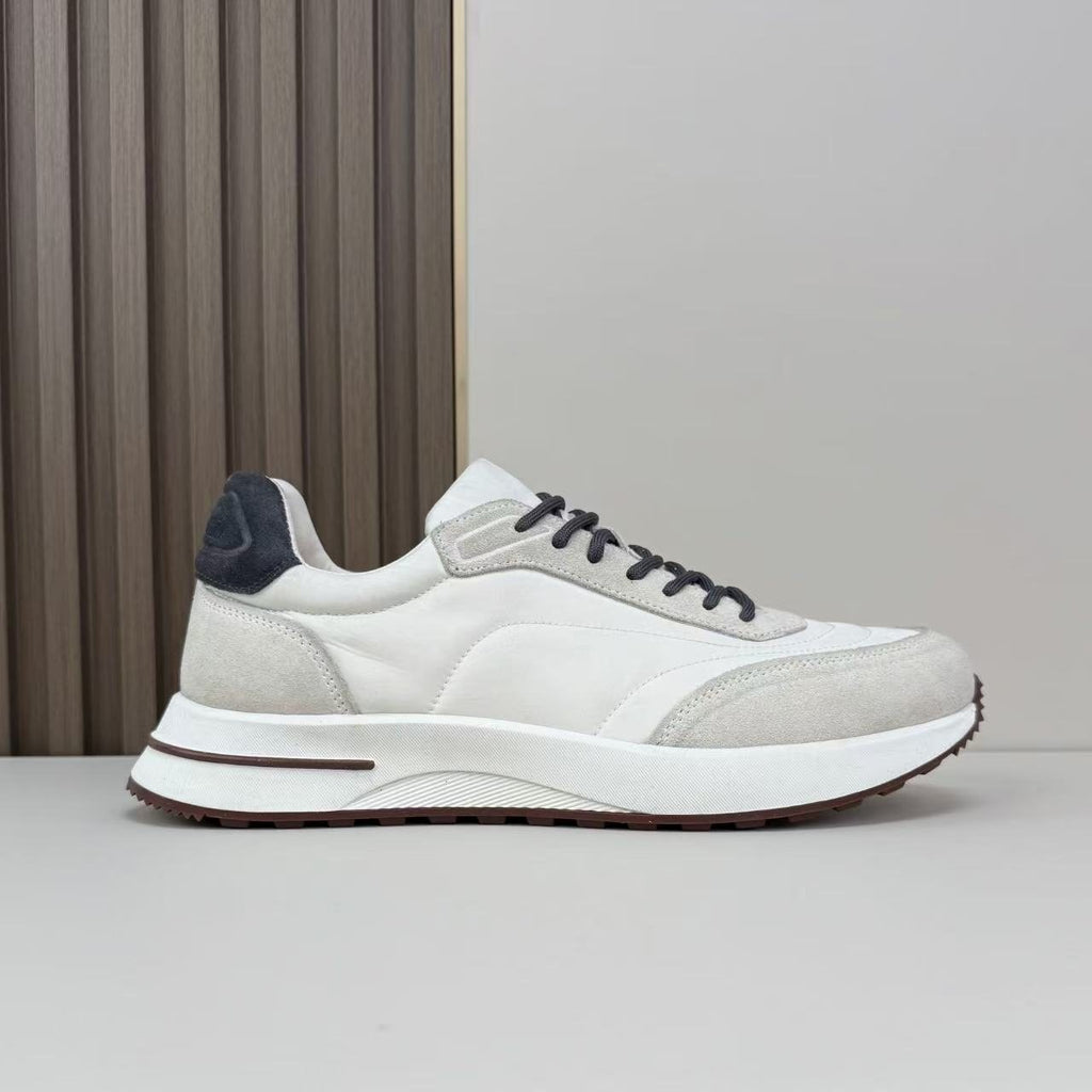 Loro Piana Men's Contrast Lace-Up Sneakers