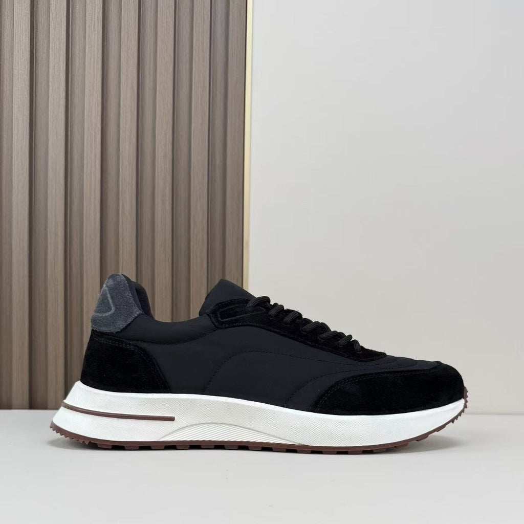 Loro Piana Men's Contrast Lace-Up Sneakers