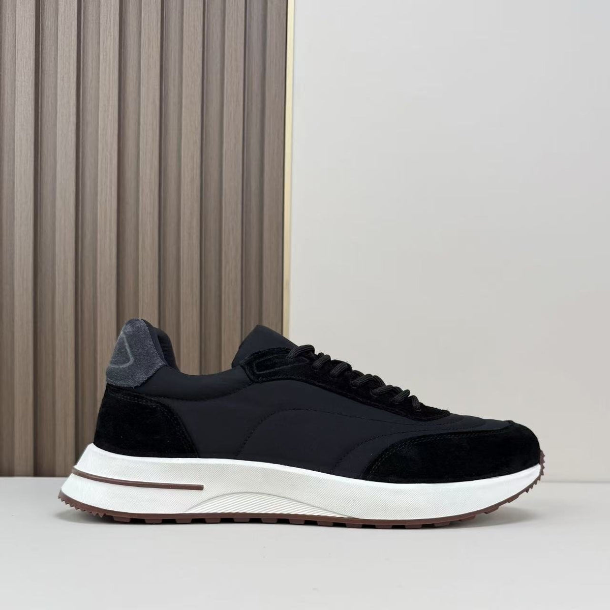 Loro Piana Men's Contrast Lace-Up Sneakers