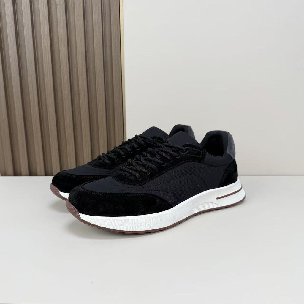 Loro Piana Men's Contrast Lace-Up Sneakers