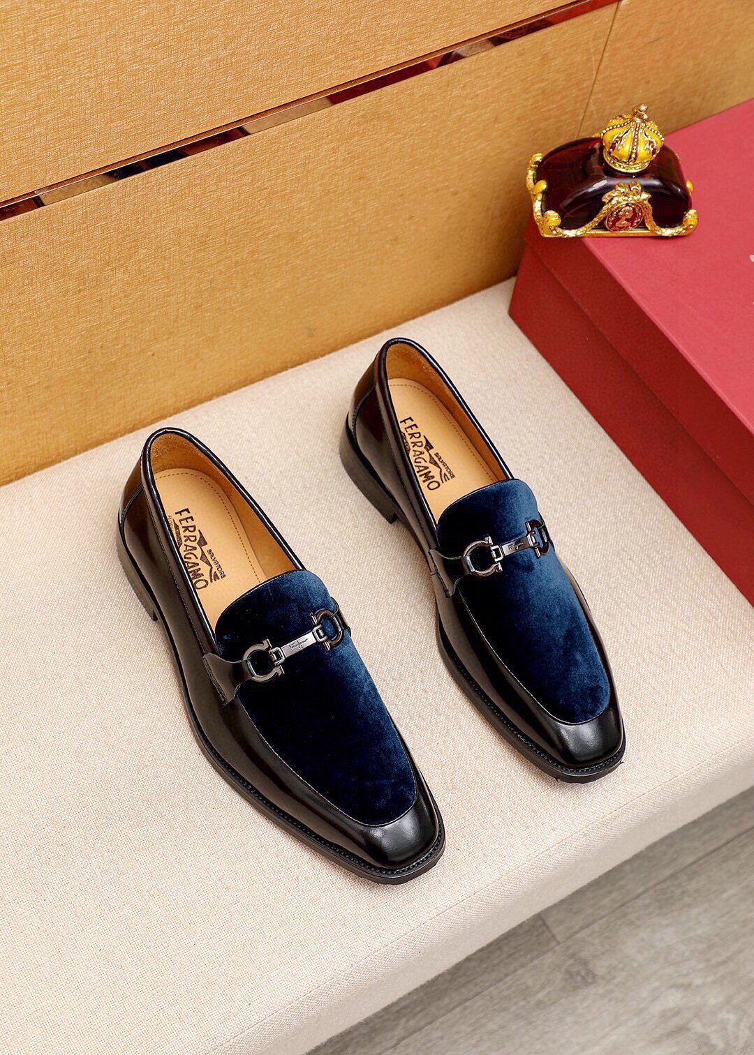 Ferragamo Silver-Hardware Bit Loafers