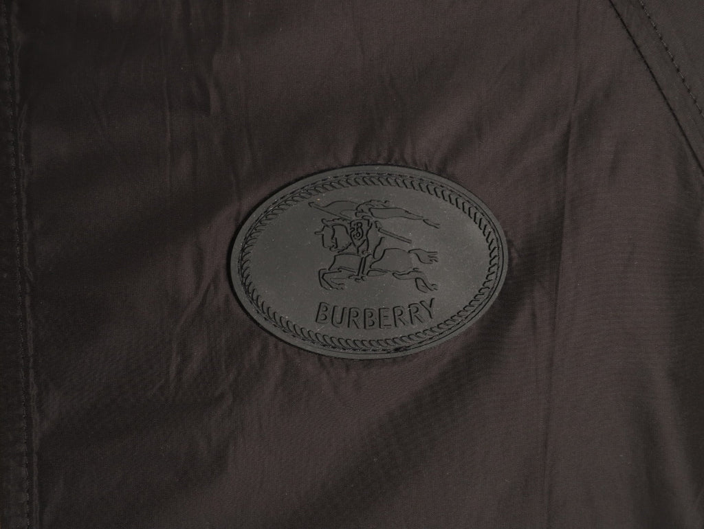 Burberry Check-Trim Hooded Zip-Up Jacket - Dark Brown